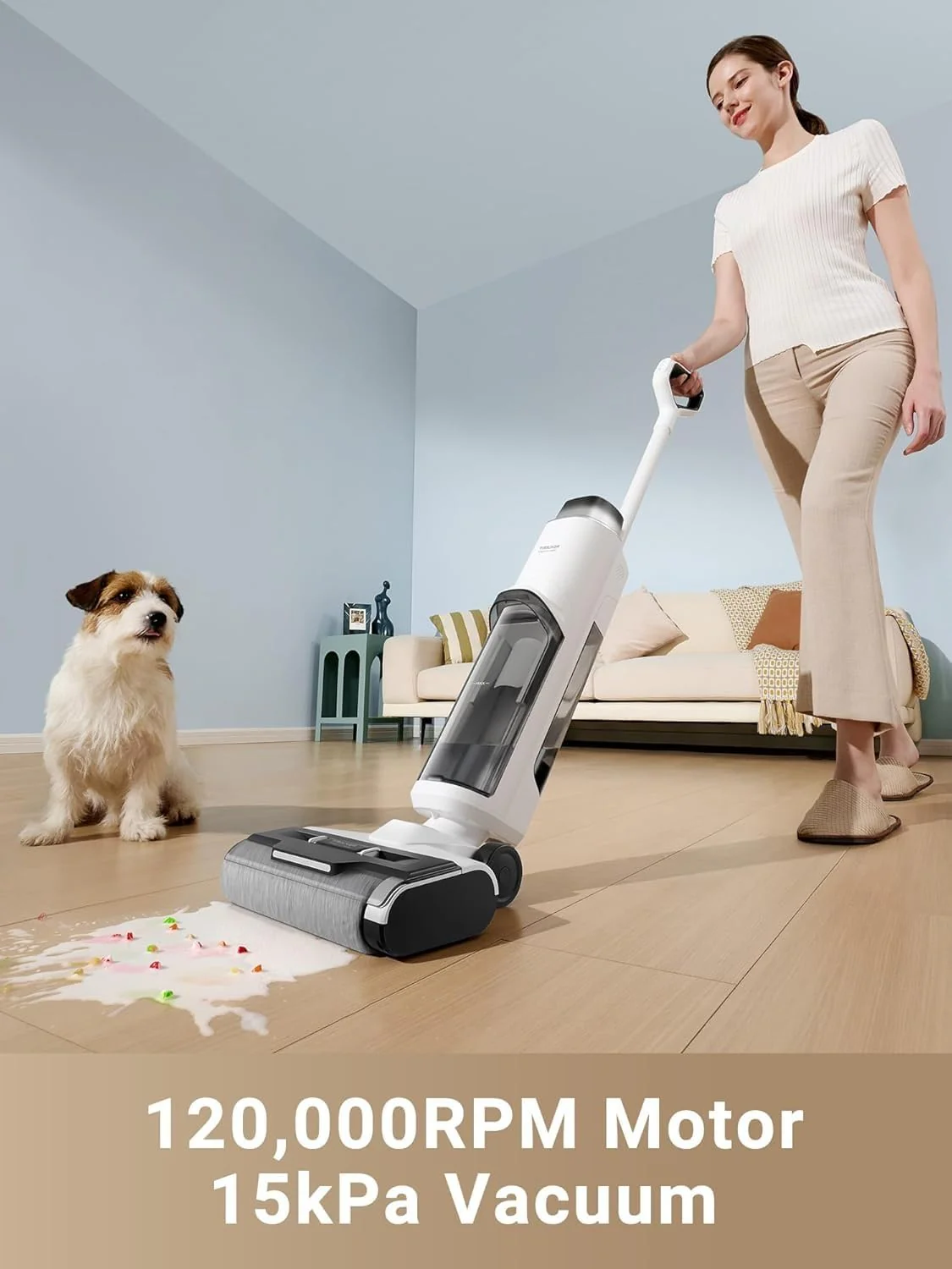 Dreame K10 Pro Wet Dry Vacuum Cleaner, Light Weight Cordless Vacuum Cleaner with 15Kpa Suction Power, Enhanced Edge Cleaning, Smart Dirt Detection for Hard Floors - Image 4