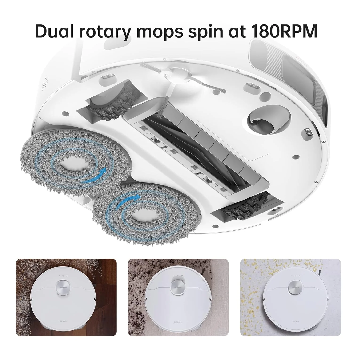 DREAME L10s Ultra Robot Vacuum Cleaner Washer with Self-Cleaning Base Station (Dust Drain, Automatic Cleaning) AI Obstacle Detection 3D, 5300Pa Suction Power, 210 Minutes Battery, WiFi/APP/Alexa - Image 5