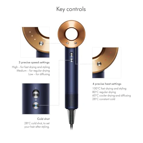 Dyson Supersonic™ Hair Dryer | Fast Drying | No Heat Damage | 5 attachments | 7 styling, 3 Speed & 3 Heat Settings | Travel Friendly | Unisex Usage | Intelligent Heat Control (BRAND NEW/SEALED) - Image 9