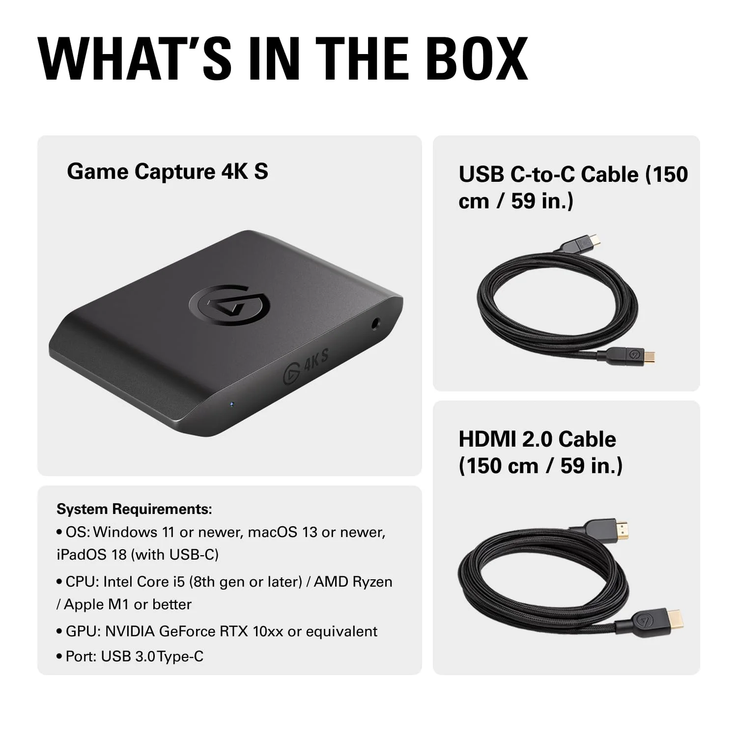 Elgato 4K S – External Capture Card for PS5, Xbox Series X/S, Switch 2, PC, Mac, iPad | 4K60, 1440p120, or 1080p240 Passthrough and Capture, HDR10, VRR, USB-C, Near-Zero Latency - Image 13