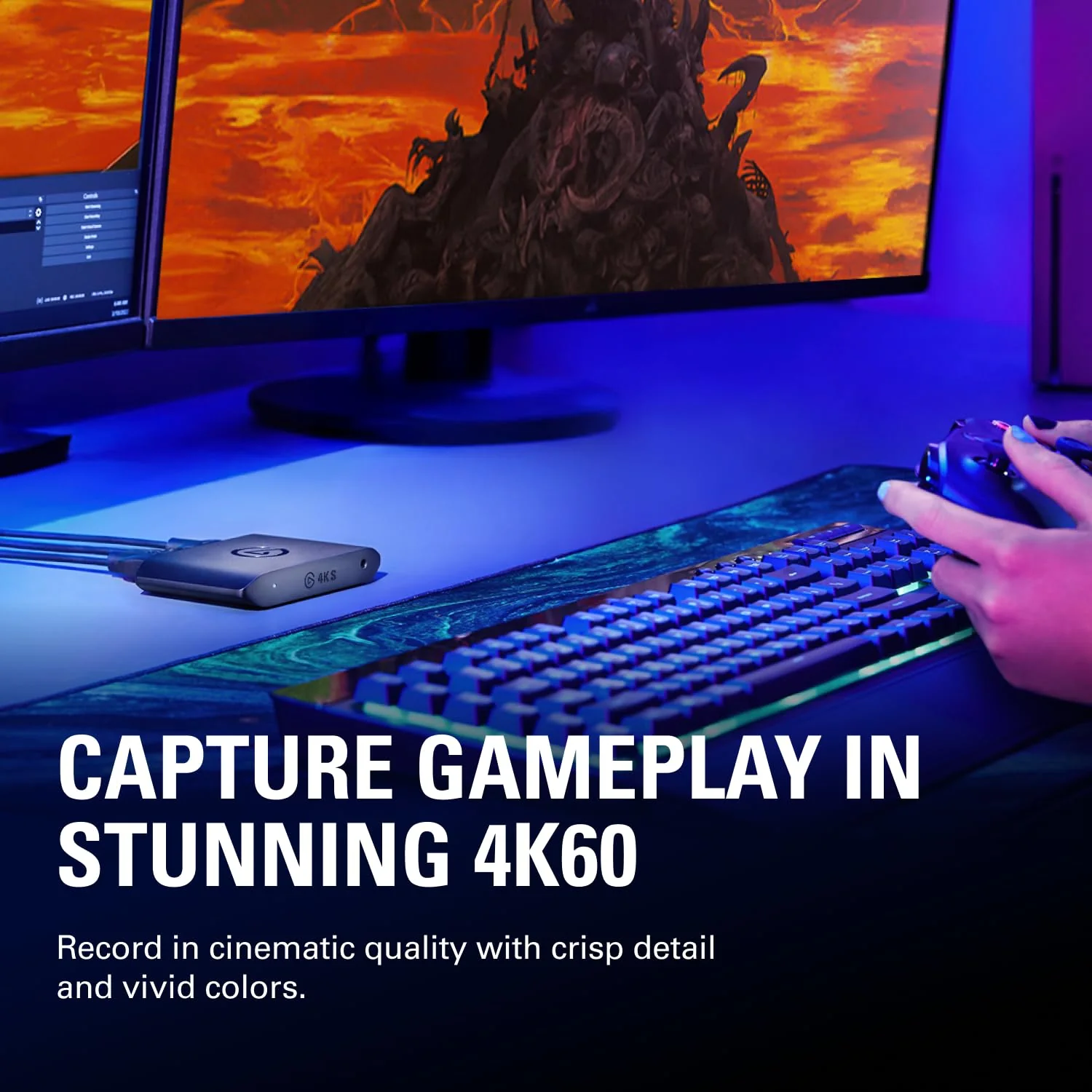 Elgato 4K S – External Capture Card for PS5, Xbox Series X/S, Switch 2, PC, Mac, iPad | 4K60, 1440p120, or 1080p240 Passthrough and Capture, HDR10, VRR, USB-C, Near-Zero Latency - Image 3