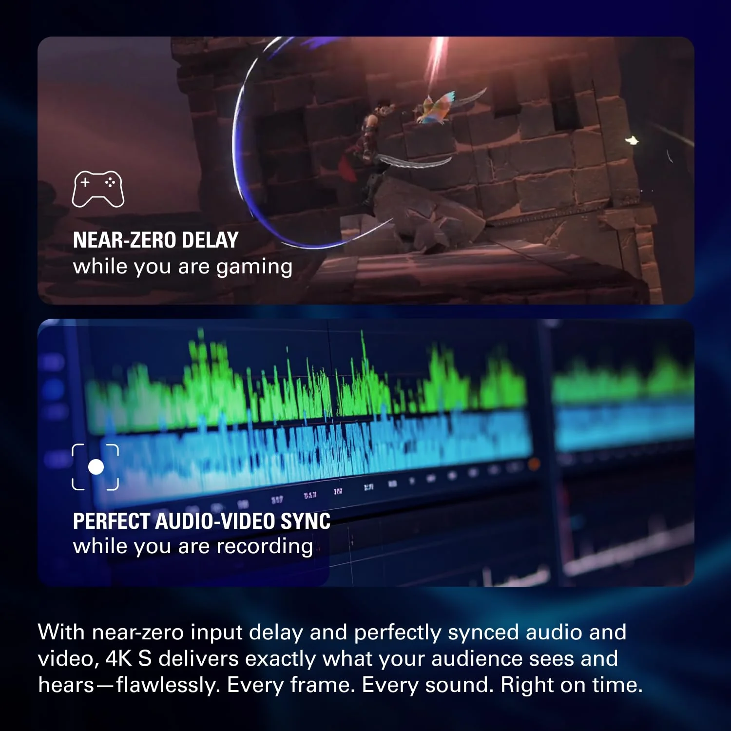 Elgato 4K S – External Capture Card for PS5, Xbox Series X/S, Switch 2, PC, Mac, iPad | 4K60, 1440p120, or 1080p240 Passthrough and Capture, HDR10, VRR, USB-C, Near-Zero Latency - Image 4