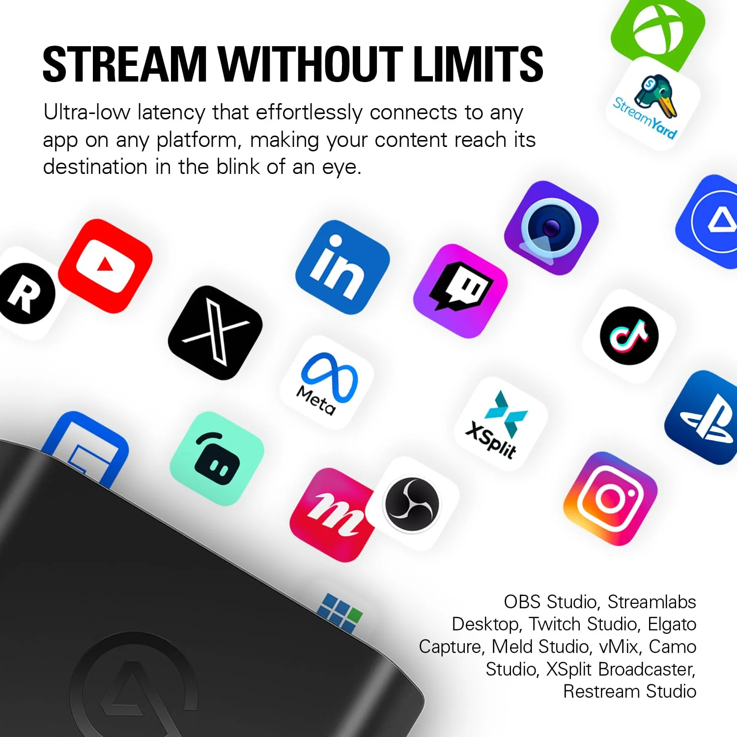 Elgato 4K X – Capture Up to 4K144 with Ultra-Low Latency on PS5/Pro, Xbox Series X/S, Nintendo Switch, OBS and More, HDMI 2.1, VRR, HDR10, USB 3.2 Gen 2, for Streaming & Recording, PC/Mac/iPad - Image 8
