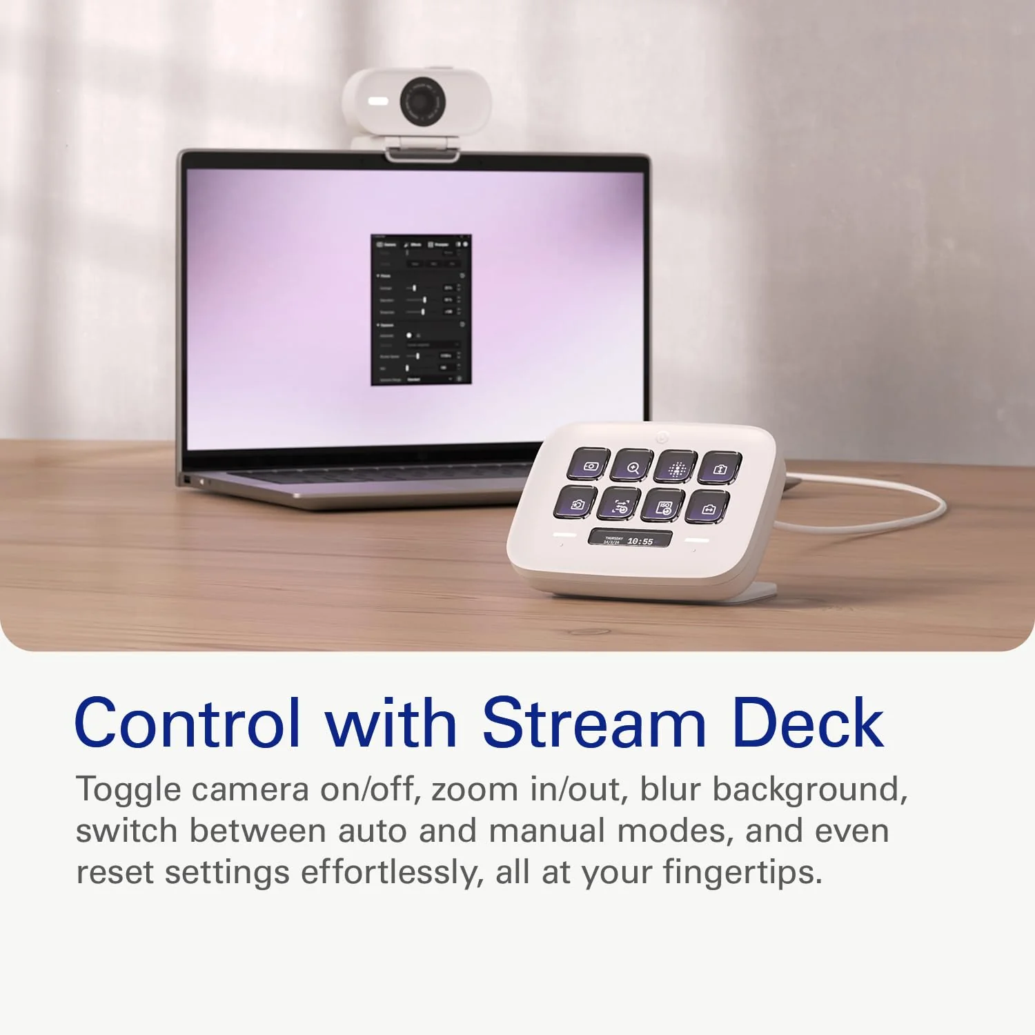 Elgato Facecam Neo — Plug-’n-Play Webcam, 1080p60 Full HD, USB Connect on Laptop & Desktop – For Streaming, Teams/Zoom/Slack, TikTok/Instagram/FaceTime – PC and Mac Friendly. - Image 8