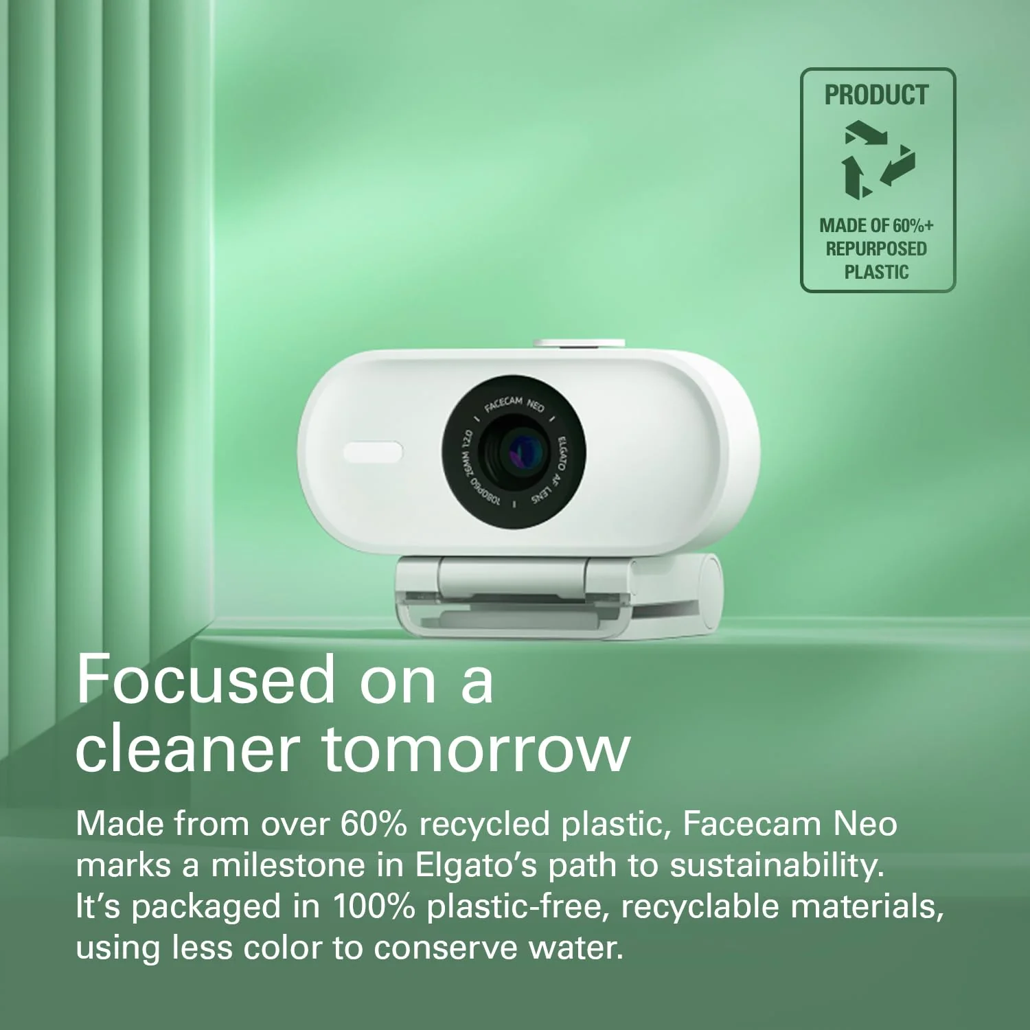 Elgato Facecam Neo — Plug-’n-Play Webcam, 1080p60 Full HD, USB Connect on Laptop & Desktop – For Streaming, Teams/Zoom/Slack, TikTok/Instagram/FaceTime – PC and Mac Friendly. - Image 9