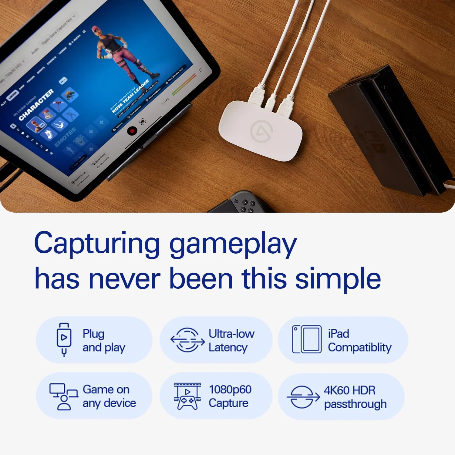 Elgato Game Capture Neo — 4K60 HDR Passthrough, 1080p60 Capture – for PS4/PS5/Xbox/Switch/iPhone – Capture to Laptop, PC, Mac, iPad - Image 2