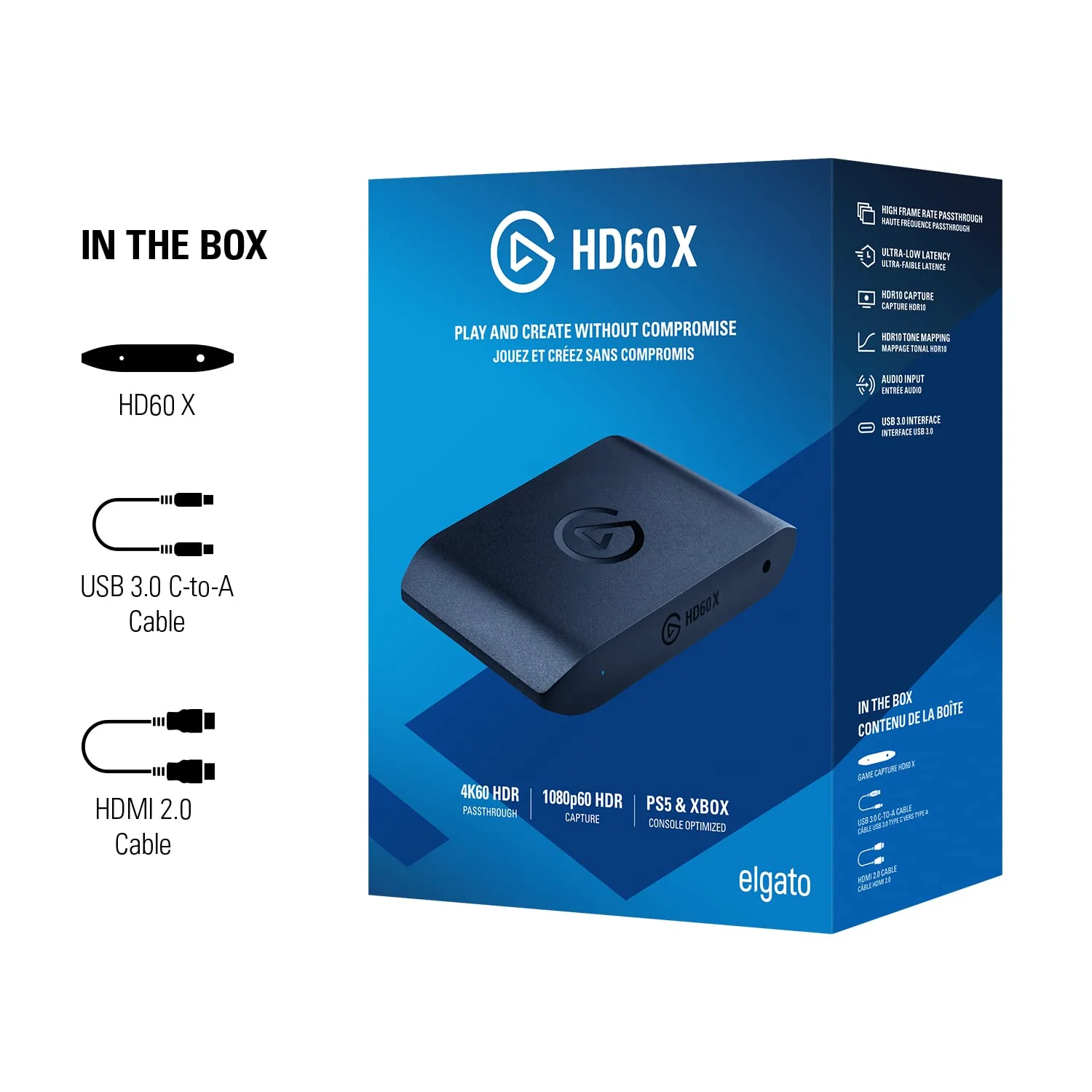 Elgato HD60 X - Stream and Record in 1080p60 HDR10 or 4K30 with Ultra-Low Latency on PS5, PS4/Pro, Xbox Series X/S, Xbox One X/S, in OBS and More, Works with PC and Mac - Image 10