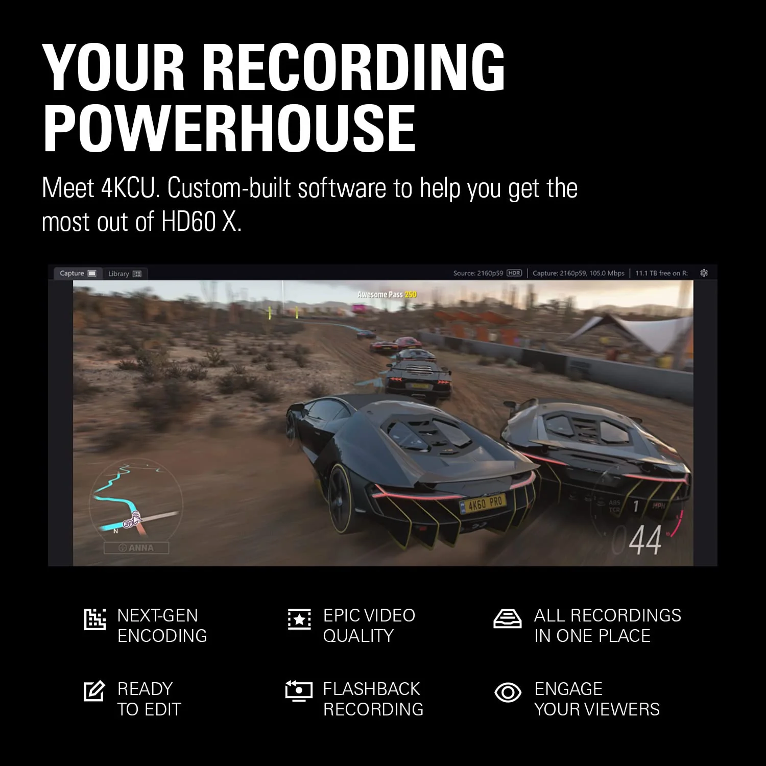 Elgato HD60 X - Stream and Record in 1080p60 HDR10 or 4K30 with Ultra-Low Latency on PS5, PS4/Pro, Xbox Series X/S, Xbox One X/S, in OBS and More, Works with PC and Mac - Image 8