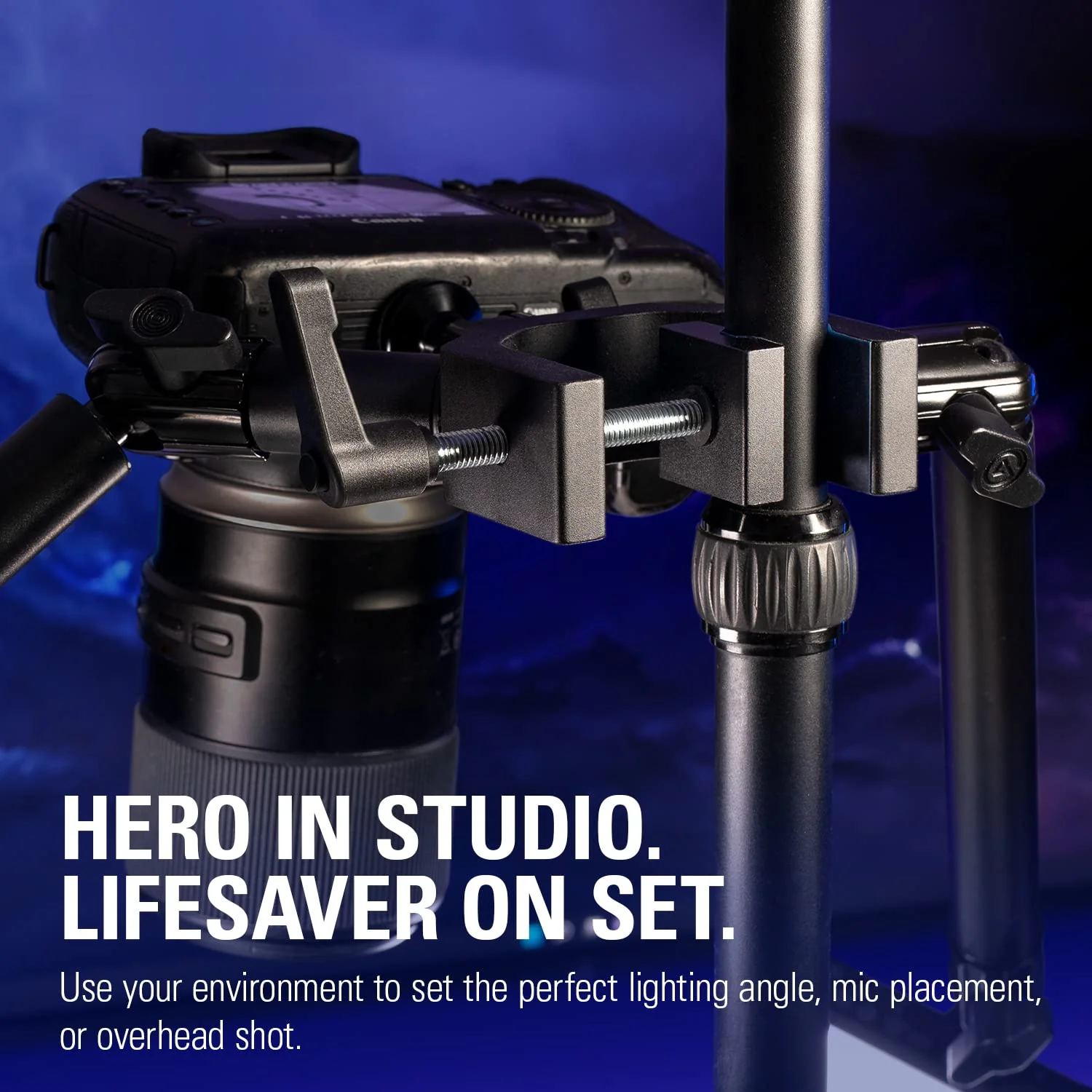 Elgato Heavy Clamp – Professional Mount with Ball Head and 4x 1/4 inch holes, Ultra Secure and Durable, Mount on Desks, Shelves, Poles, perfect for Cameras, Lights, Flash, and more - Image 4