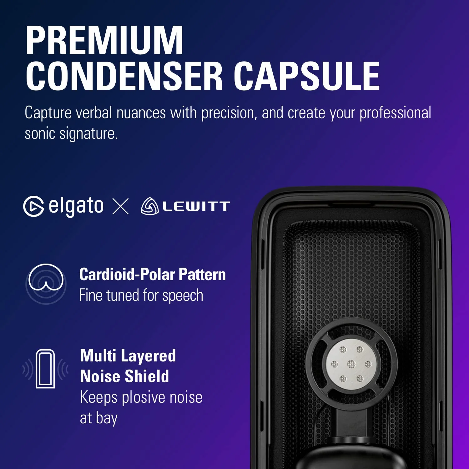 Elgato Wave:3 Premium USB Condenser Unidirectional Microphone and Digital Mixing Solution, Anti-Clipping Technology, Capacitive Mute, Streaming and Podcasting, (10MAB9901, Black) - Image 4