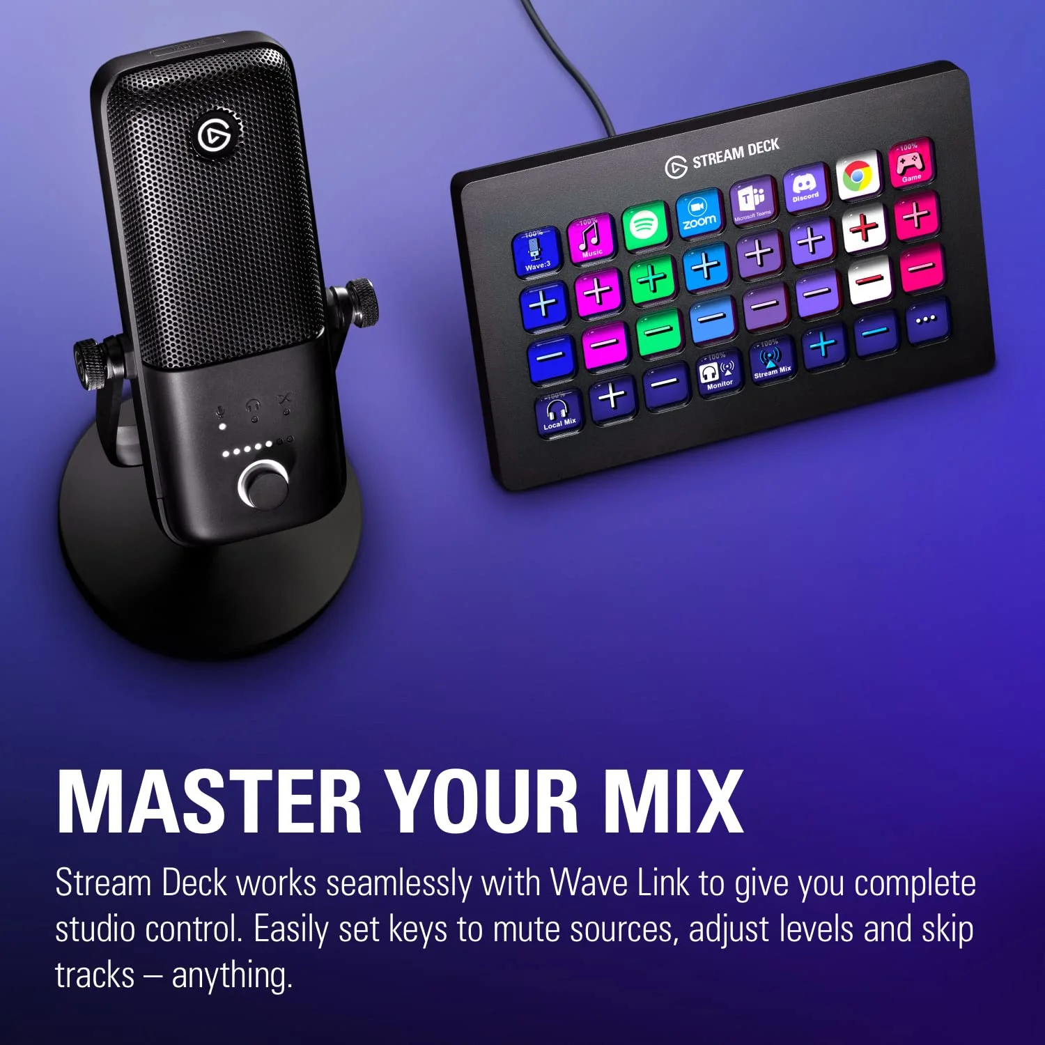 Elgato Wave:3 Premium USB Condenser Unidirectional Microphone and Digital Mixing Solution, Anti-Clipping Technology, Capacitive Mute, Streaming and Podcasting, (10MAB9901, Black) - Image 9