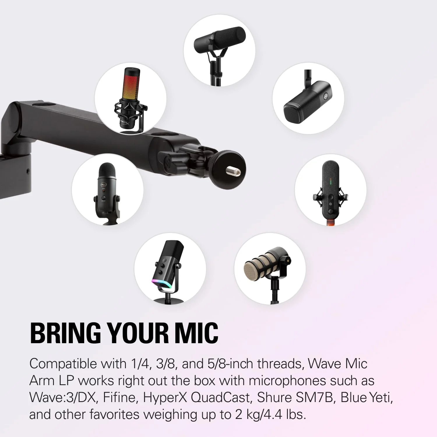 Elgato Wave Mic Arm LP - Premium Low Profile Microphone Arm with Cable Management Channels, Desk Clamp, Versatile Mounting and Fully Adjustable, perfect for Podcast, Streaming, Gaming, Home Office - Image 7