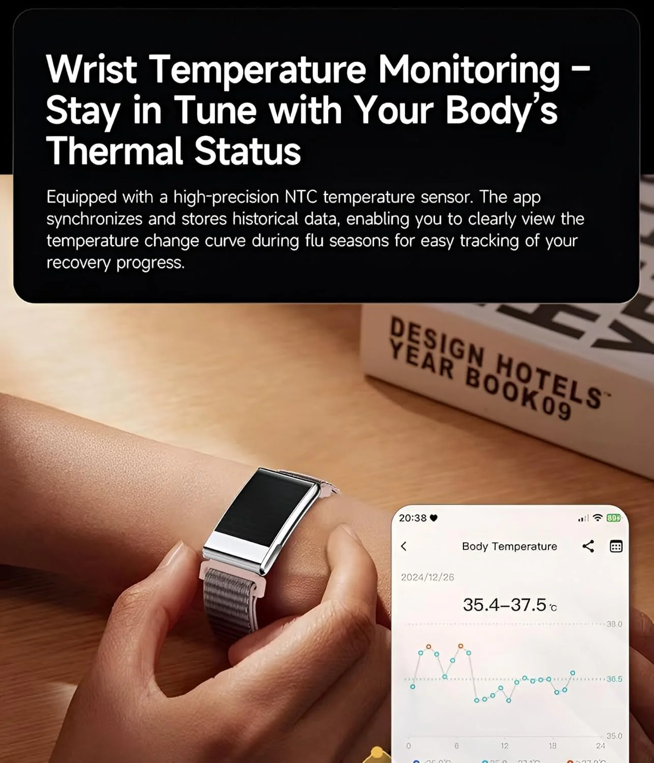 élixir SENSE Health & Fitness Tracker | Advanced 24/7 HRV, ECG, SpO₂, BP & Skin Temp Monitoring | Sleep, Stress & Activity Tracking | Body Composition Analysis | Recovery & Wellness Guidance (BRAND NEW/SEALED) - Image 11