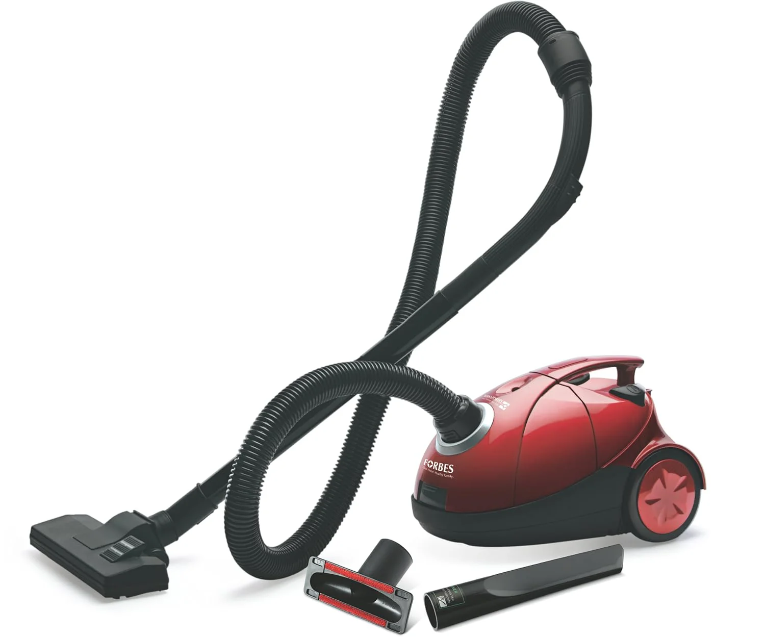 Eureka Forbes Quick Clean DX Vacuum Cleaner with 1200 Watts Powerful Suction Control, 3 Free Reusable dust Bag worth Rs 500, comes with multiple accessories, dust bag full indicator (Red)