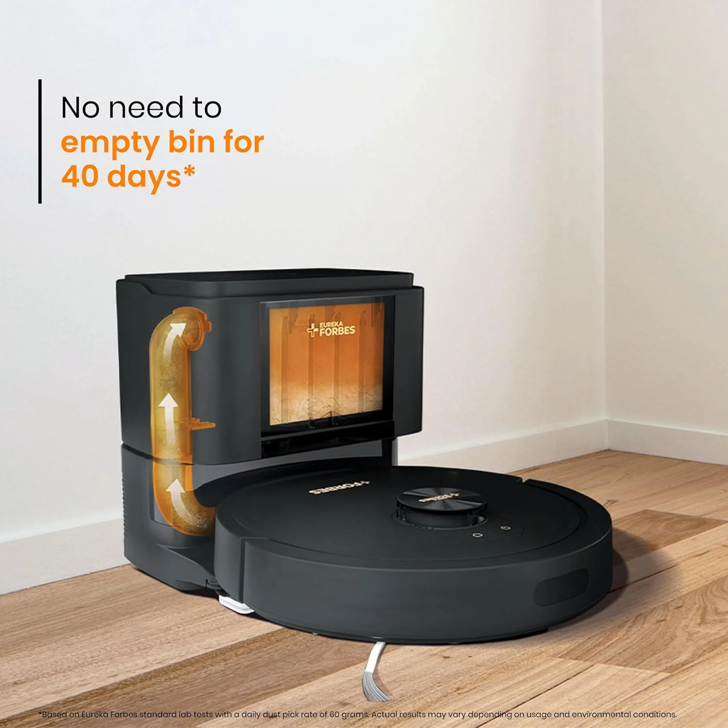 Eureka Forbes SmartClean Auto Bin Turbo, 7000Pa HyperSuction Robotic Vacuum Cleaner (40 Days Hands-Free Cleaning) | LiDAR 3.0 & Quick Home Mapping | Wet Mopping | 3-Hour Run Time | Smart App Control - Image 6