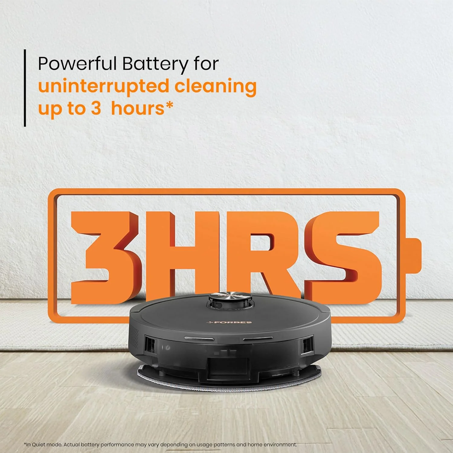 Eureka Forbes SmartClean Auto Bin Turbo, 7000Pa HyperSuction Robotic Vacuum Cleaner (40 Days Hands-Free Cleaning) | LiDAR 3.0 & Quick Home Mapping | Wet Mopping | 3-Hour Run Time | Smart App Control - Image 7