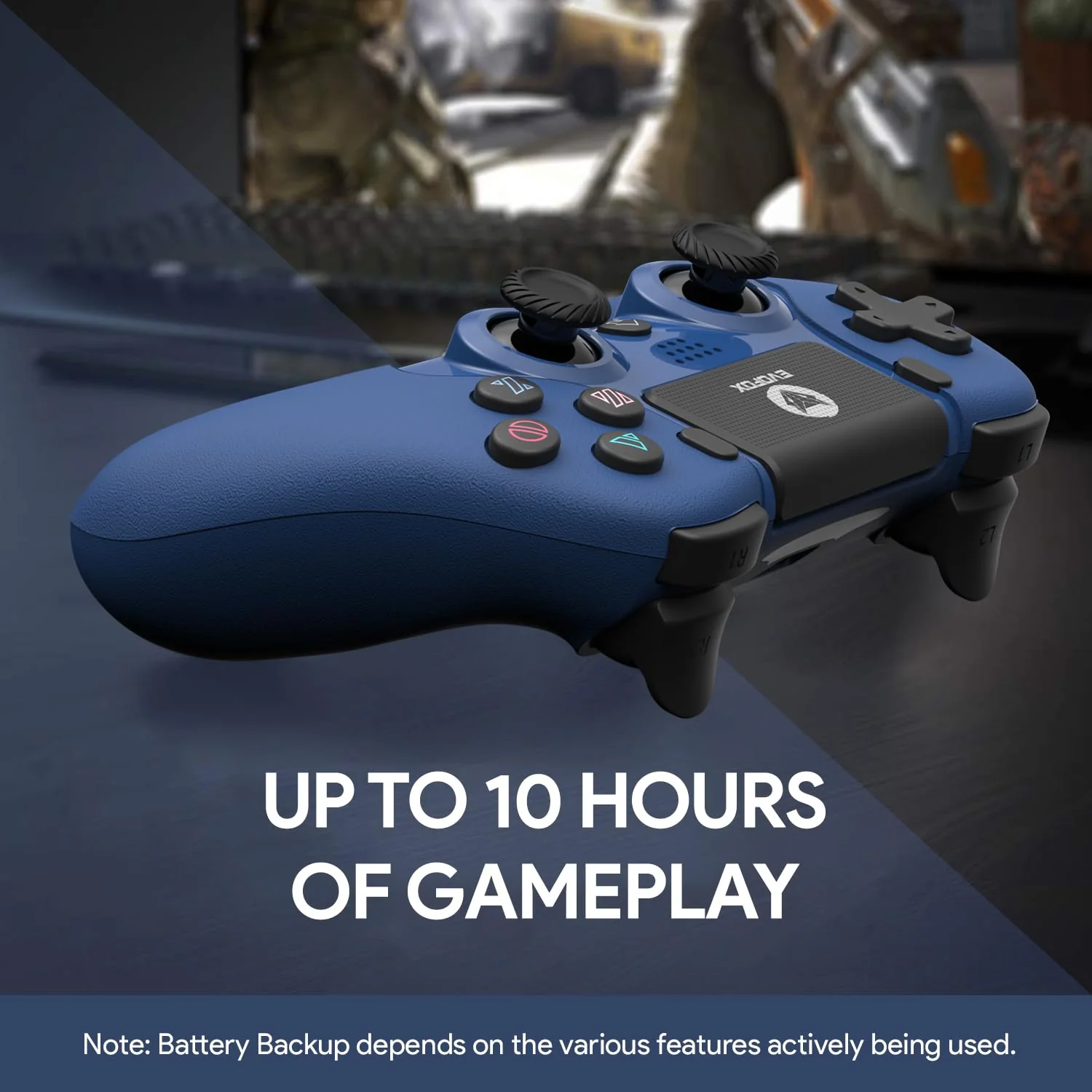 EvoFox Elite Play ps4 controller dualshock 4, iPad & iPhones | Bluetooth 5 | Dual Vibration | 6 Axis Gyro Sensor | 10 Hours of Game Play | Touch Panel | Built in Speaker | 3.5 mm Headset Port - Image 6