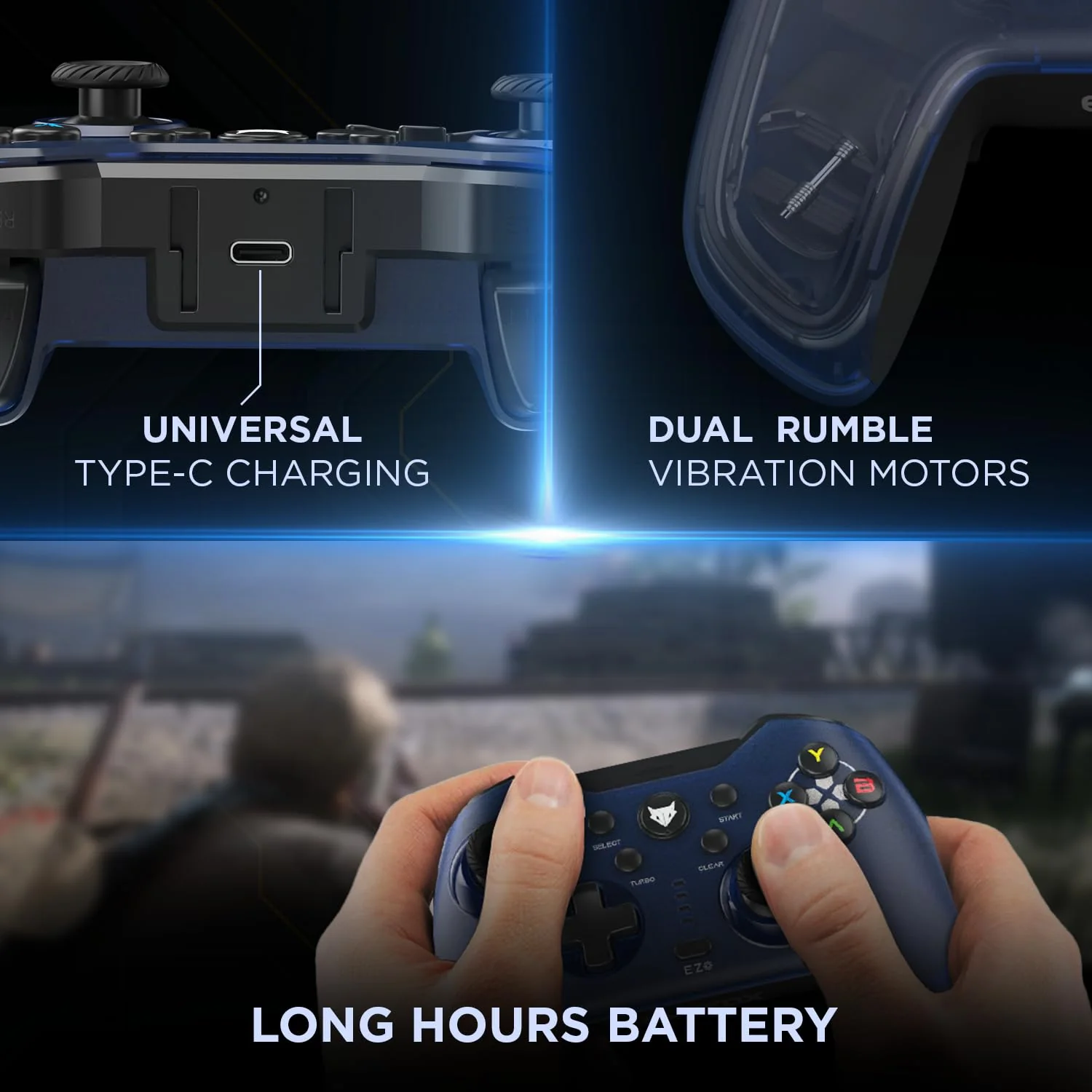 EvoFox Elite X Wireless Gaming Controller for PC with 2 Programmable Macro Back Buttons (Without Receiver) - Image 6