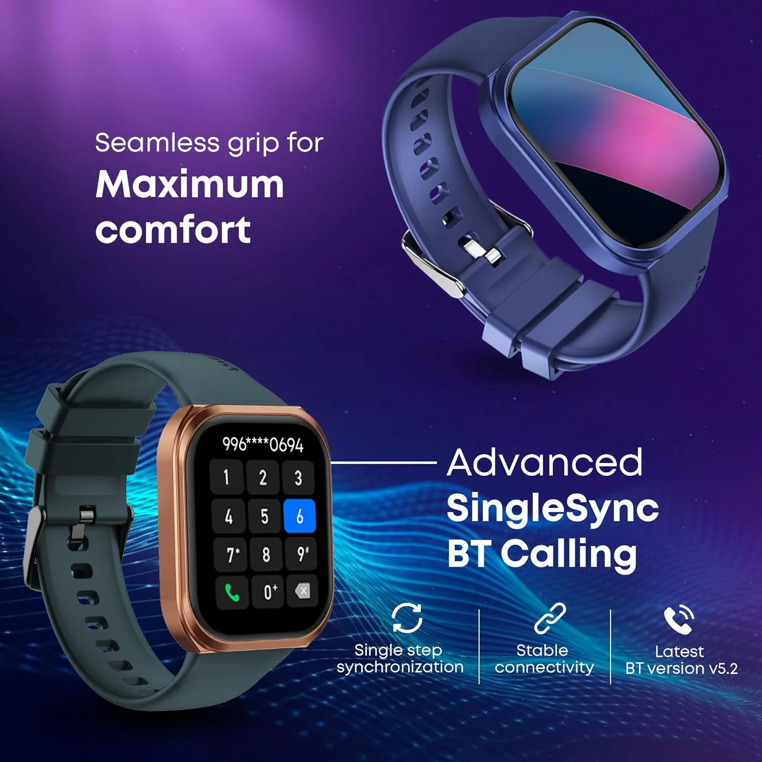 Fastrack New Limitless FS1+ Smart Watch|Biggest 2.01" UltraVU Display|Industry Best 950 Nits Brightness|SingleSync BT Calling|NitroFast Charging|110+ Sports Modes|200+ Watchfaces|Upto 7 Days Battery - Image 3