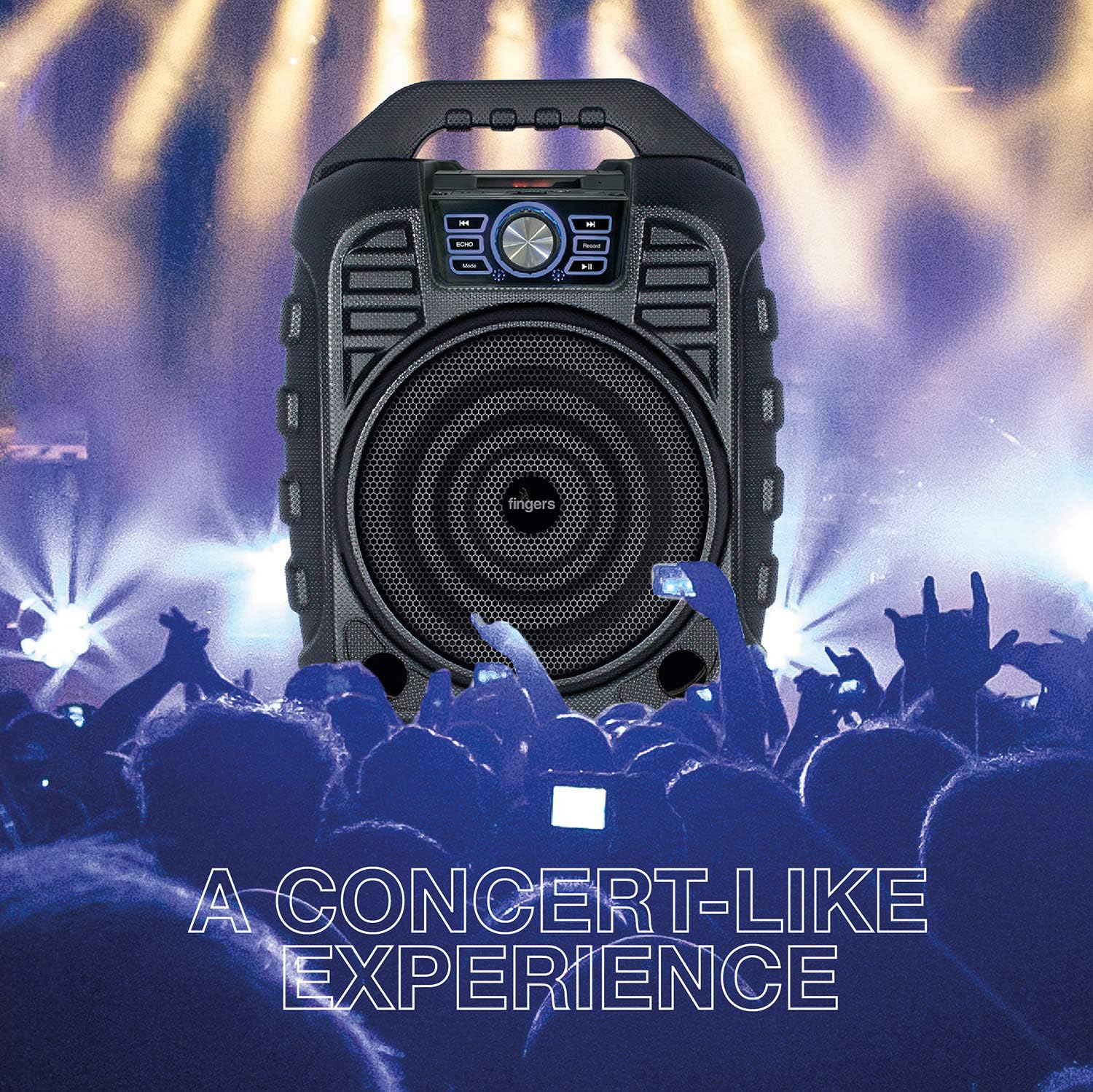 FINGERS Knockout Rugged 32 Watt Truly Wireless Bluetooth Portable Speaker (Black) - Image 3