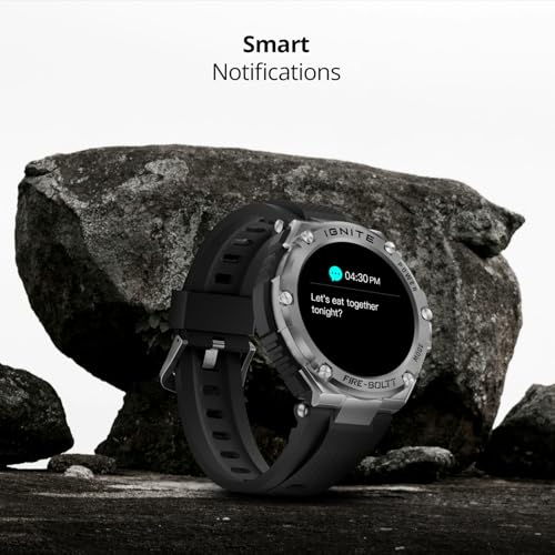 Fire-Boltt Assault Rugged Smartwatch – 1.5" HD Display, Bluetooth Calling, 600mAh Battery, Compass, Heart Rate & SpO2 Monitoring, 7-10 Days Battery Life, Heavy Metal Sports Design - Image 8