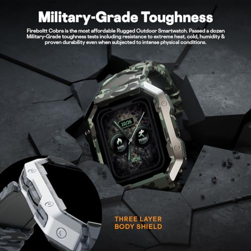 Fire-Boltt Cobra Smart Watch 1.78" Always-On AMOLED Display, Army Grade Strong Build, Bluetooth Calling with 123 Sports Modes, 60 Hz Refresh Rate, IP68 Rating - Image 9