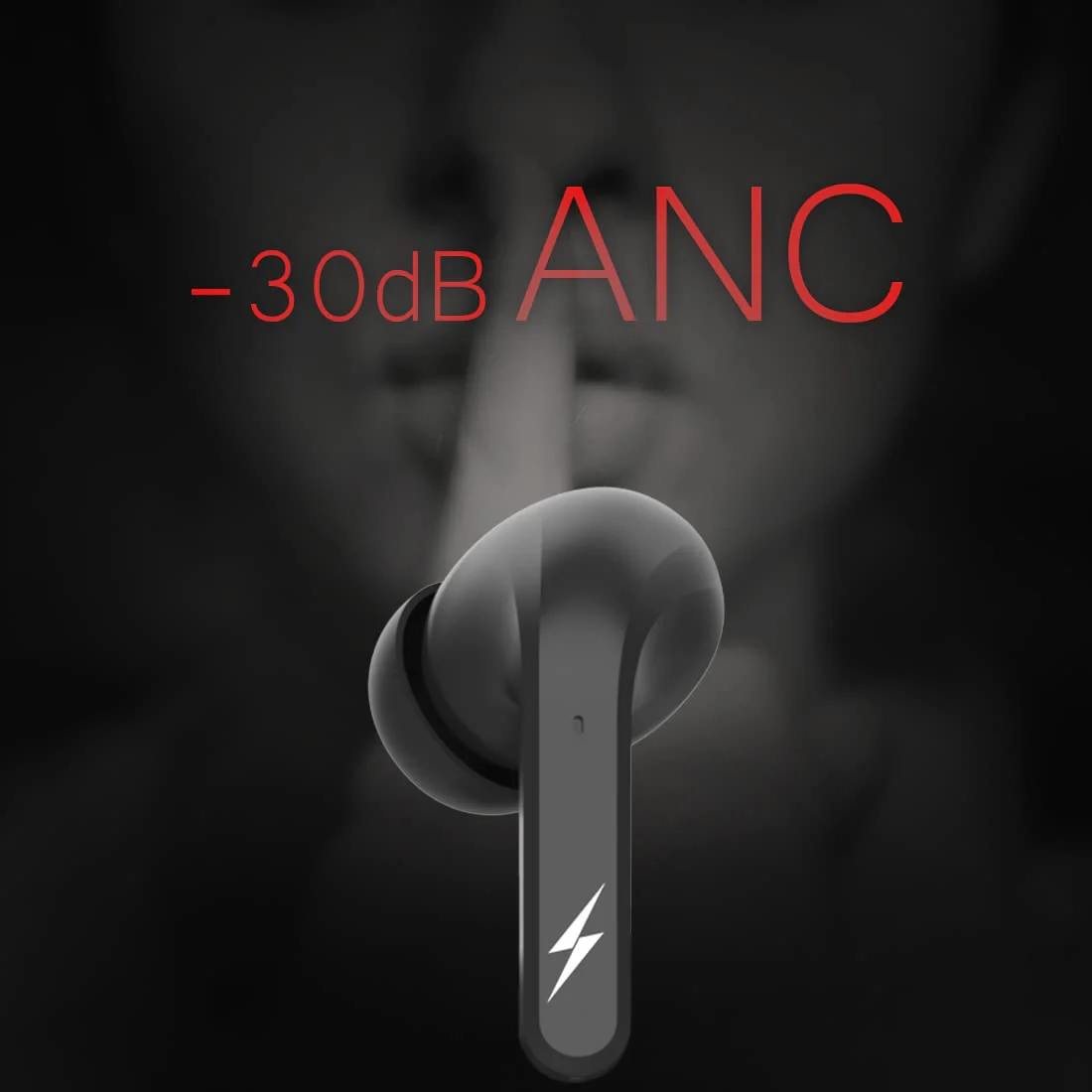 Fire-Boltt Fire Pods In Ear Earbuds Rigel With Appealing RGB Lights, Bluetooth 5.3, Mammoth 13Mm Drivers, Dual Mic ENC, 30Db ANC And Gaming Mode (Black) - Image 5