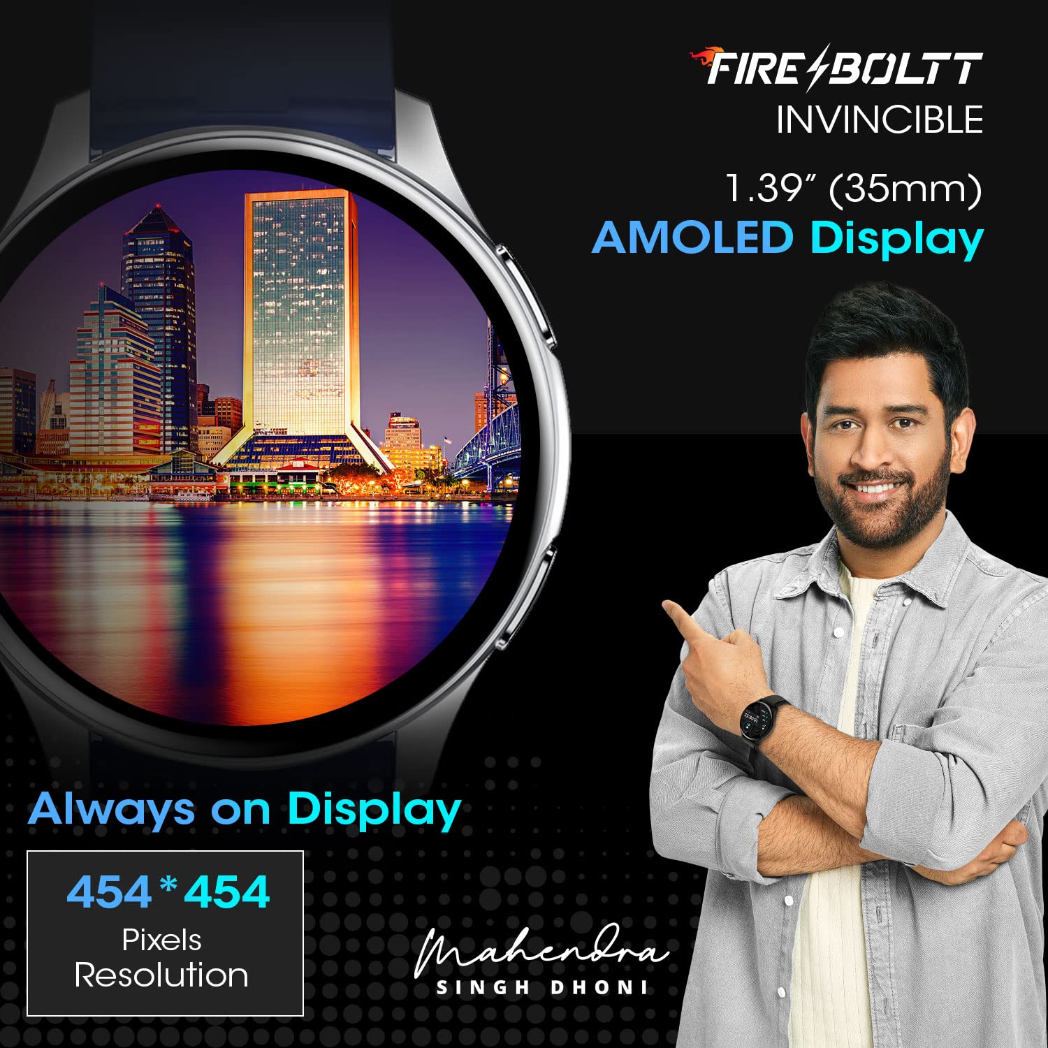Fire-Boltt INVINCIBLE 1.39" (3.53cm) AMOLED 454x454 Bluetooth Calling Smartwatch - Image 2