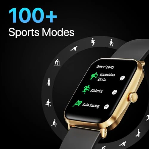Fire-Boltt Ninja Call Pro Bluetooth Calling Smart Watch,1.69” HD Display,AI Outfit Watch Face, 2 Looks in 1 Watch, Extra Straps at ₹99, 120+ Sports Modes, Smartwatch for Men & Women (Gold Black) - Image 5