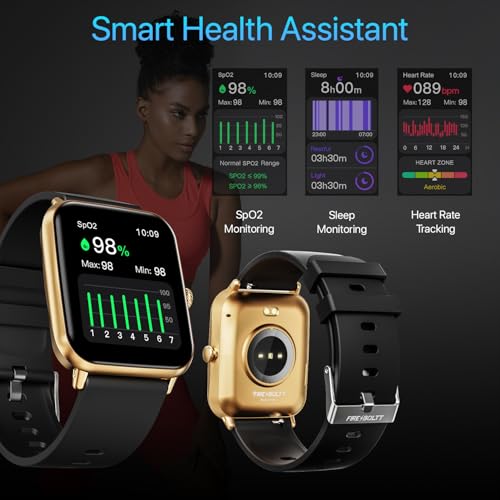 Fire-Boltt Ninja Call Pro Bluetooth Calling Smart Watch,1.69” HD Display,AI Outfit Watch Face, 2 Looks in 1 Watch, Extra Straps at ₹99, 120+ Sports Modes, Smartwatch for Men & Women (Gold Black) - Image 8
