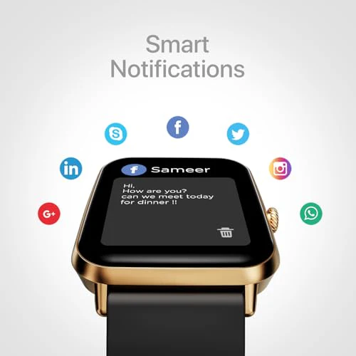 Fire-Boltt Ninja Call Pro Bluetooth Calling Smart Watch,1.69” HD Display,AI Outfit Watch Face, 2 Looks in 1 Watch, Extra Straps at ₹99, 120+ Sports Modes, Smartwatch for Men & Women (Gold Black) - Image 9