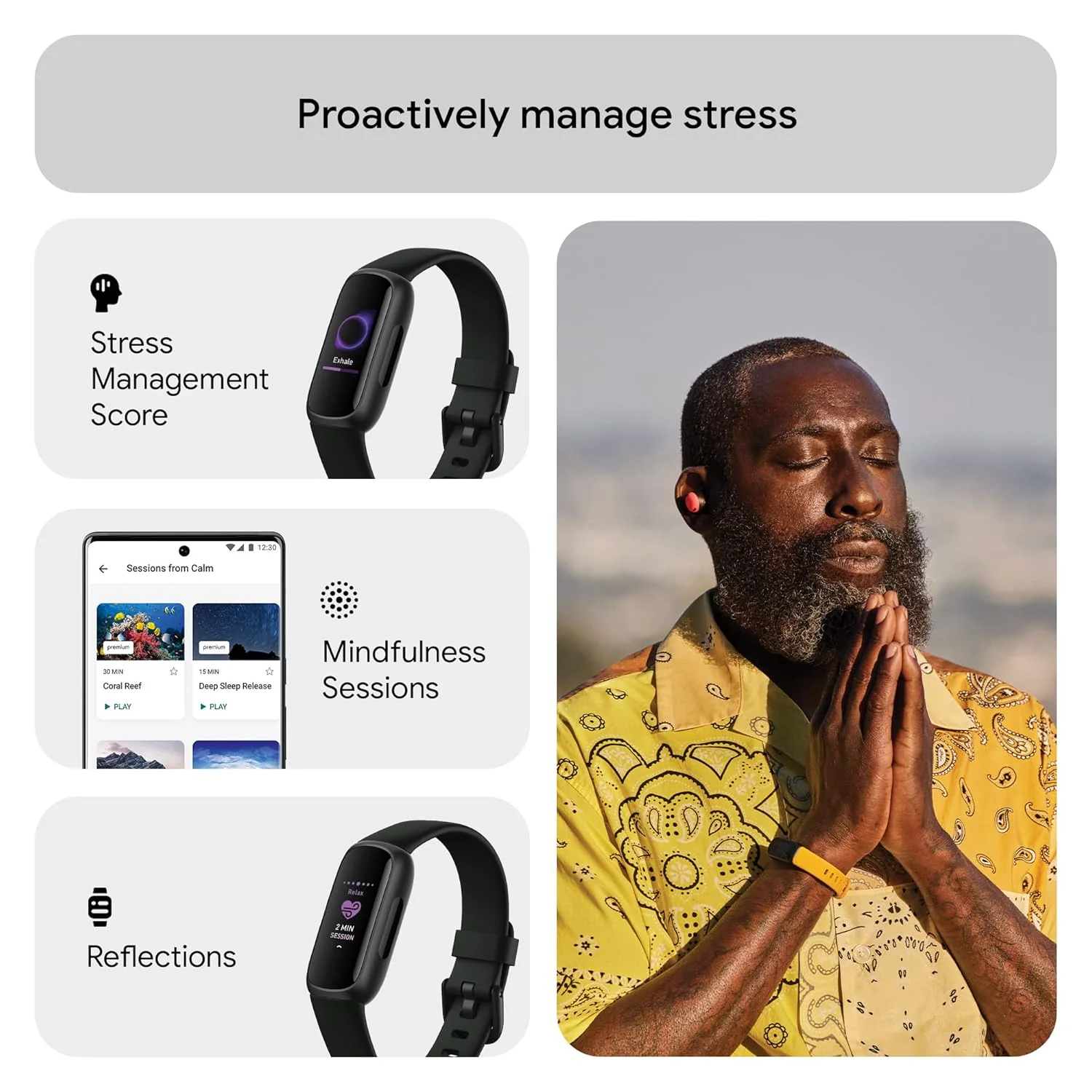 Fitbit Inspire 3 Health & Fitness Tracker (Midnight Zen/Black) with 6-Month Premium Membership - Image 8