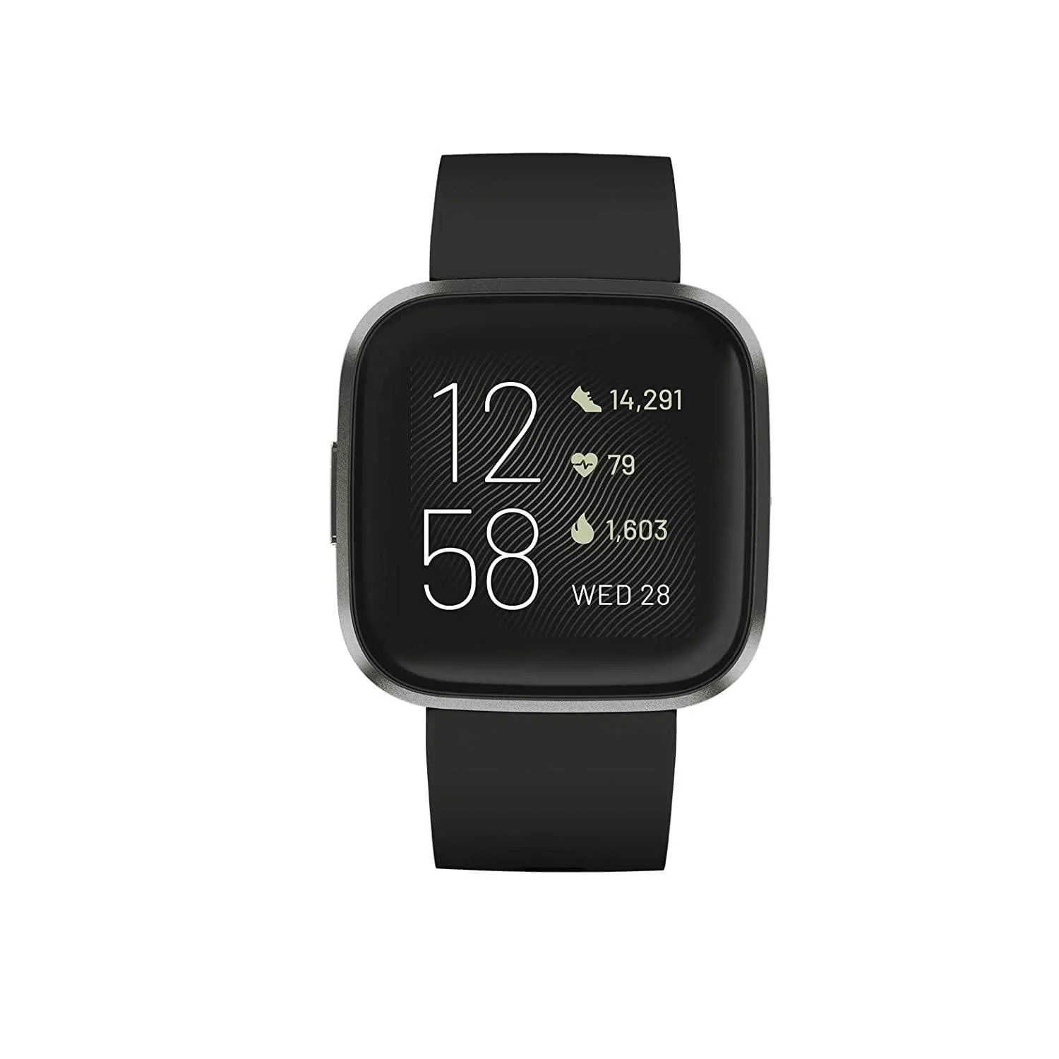 Fitbit Versa 2 FB507BKBK Health & Fitness Smartwatch (S & L Bands Included) - Image 2