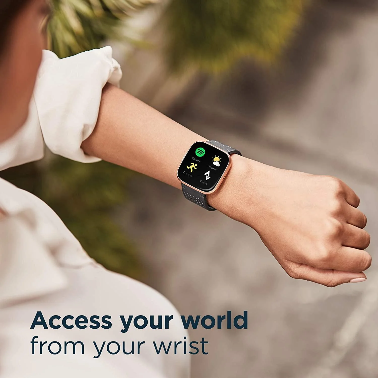Fitbit Versa 2 FB507BKBK Health & Fitness Smartwatch (S & L Bands Included) - Image 6