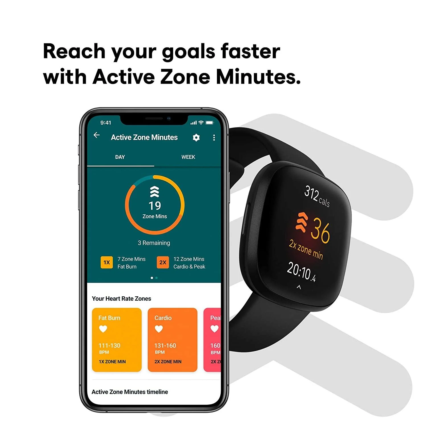 Fitbit Versa 3 Health & Fitness Smartwatch with GPS, 24/7 Heart Rate, Alexa Built-in, 6+ Days Battery, One Size (S & L Bands Included) - Image 4