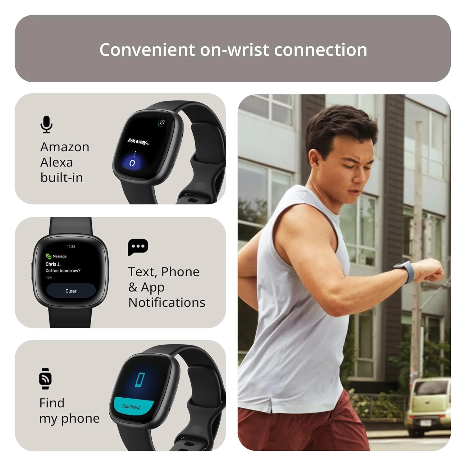 Fitbit Versa 4 Fitness Smartwatch with Daily Readiness, GPS, 24/7 Heart Rate, 40+ Exercise Modes, Sleep Tracking and more, One Size (S & L Bands Included) - Image 7
