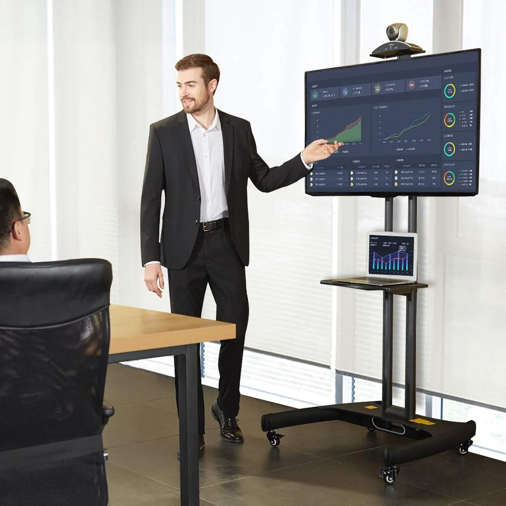 Gadget Wagon 32 - 75 inch LED TV Trolley Cart Portable Rolling Wheel Stand | VESA 600X400 mm | 45.5 kgs Load Capacity - Image 5