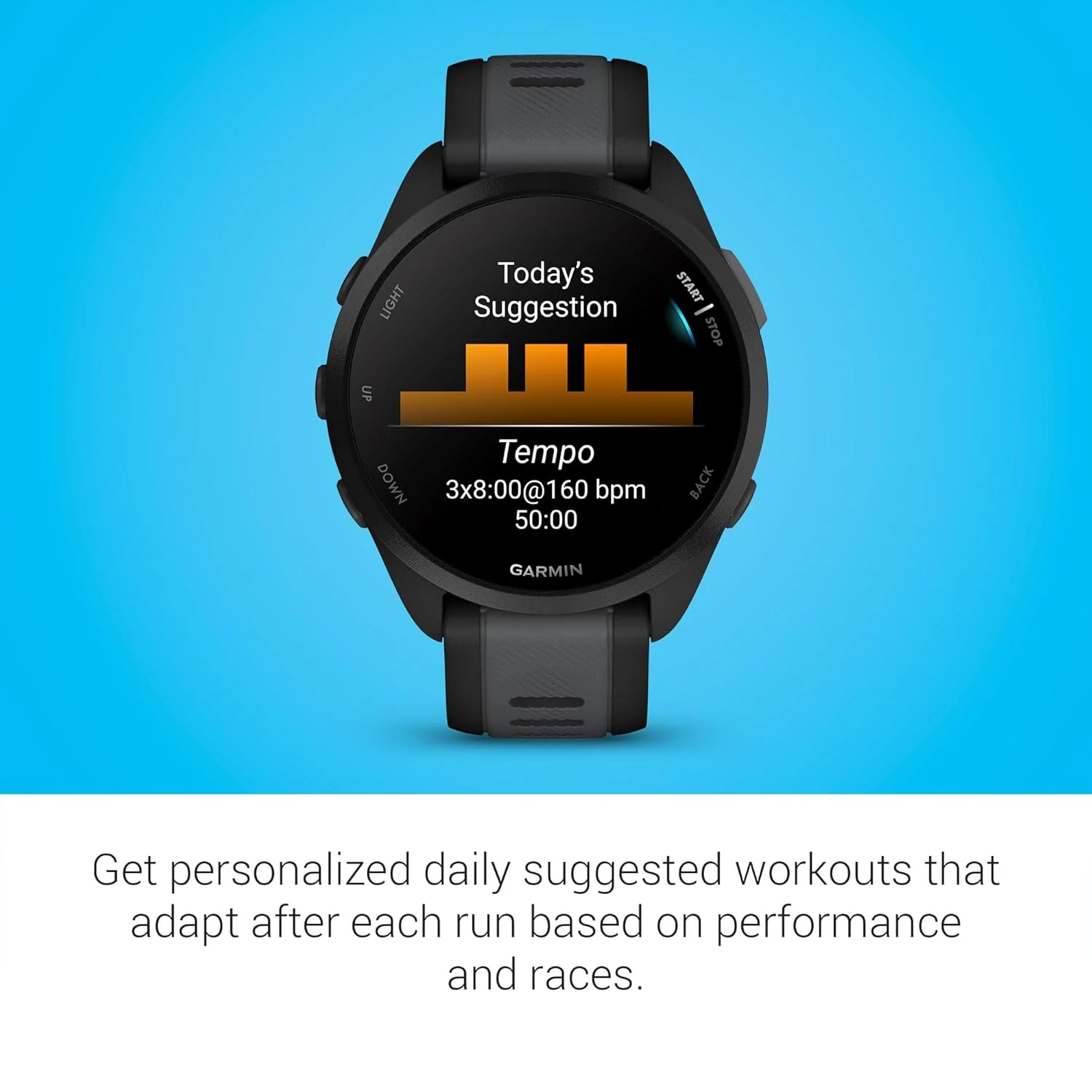 Garmin Forerunner 165, Running Smartwatch with GPS, Colorful AMOLED Display, Training Metrics and Recovery Insights, (Black/Salte Gray) - Image 5