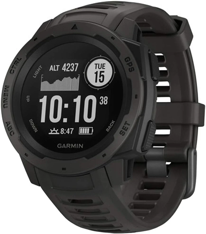 Garmin Instinct, Rugged Outdoor Watch with GPS, Features Glonass and Galileo, Heart Rate Monitoring and 3-Axis Compass, Graphite - Image 2