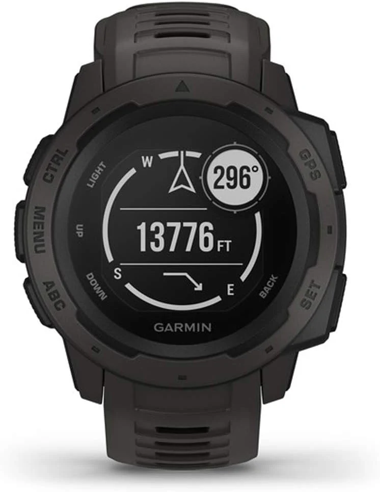 Garmin Instinct, Rugged Outdoor Watch with GPS, Features Glonass and Galileo, Heart Rate Monitoring and 3-Axis Compass, Graphite - Image 3