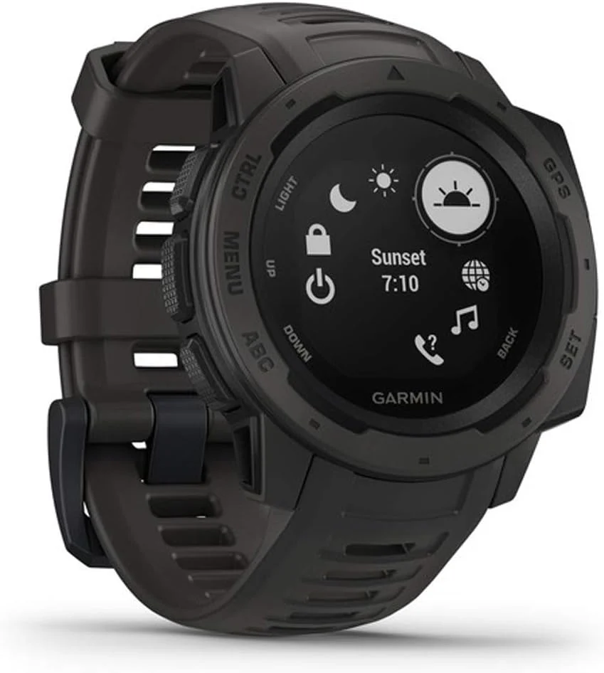 Garmin Instinct, Rugged Outdoor Watch with GPS, Features Glonass and Galileo, Heart Rate Monitoring and 3-Axis Compass, Graphite - Image 4