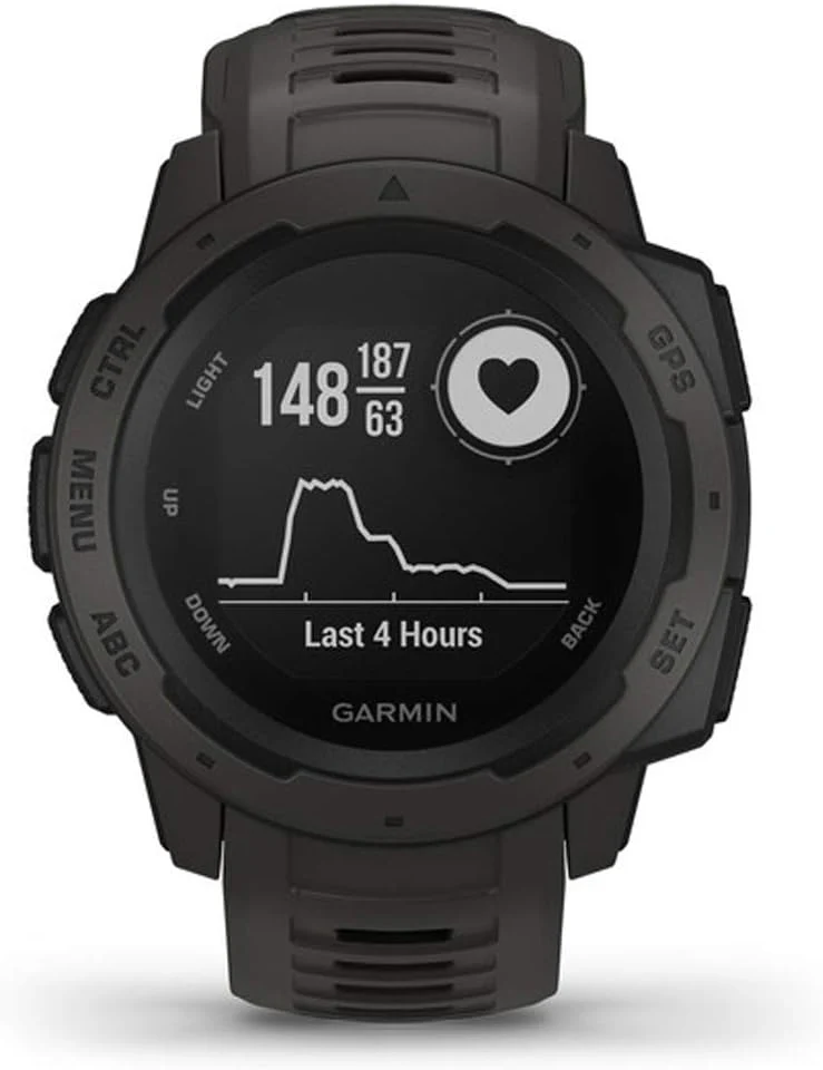 Garmin Instinct, Rugged Outdoor Watch with GPS, Features Glonass and Galileo, Heart Rate Monitoring and 3-Axis Compass, Graphite - Image 7