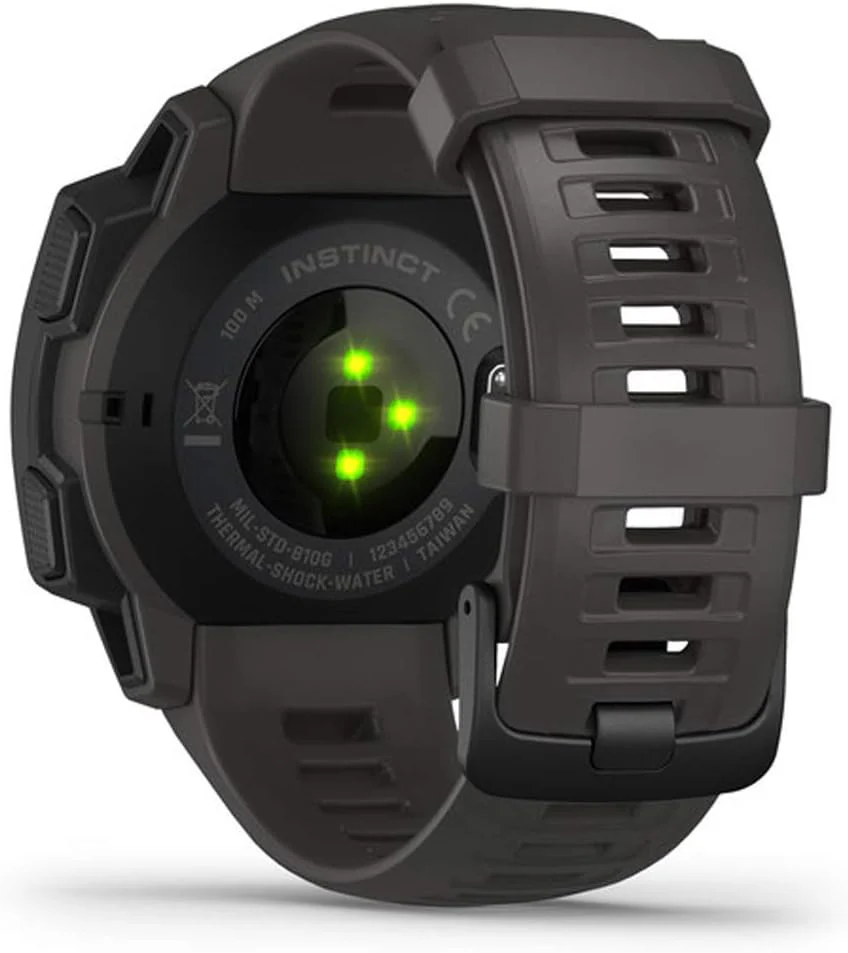 Garmin Instinct, Rugged Outdoor Watch with GPS, Features Glonass and Galileo, Heart Rate Monitoring and 3-Axis Compass, Graphite - Image 8