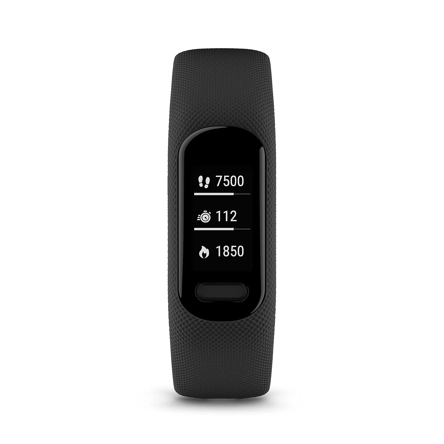 Garmin Vivosmart 5 with OLED Display, Health and Fitness Tracker,SPO2 and 24/7 Heart Rate, Battery Upto 7 Days, Advance Sleep Monitoring and Stress Tracking, 5ATM Water Rating - Black with Large Band - Image 2