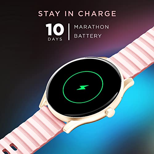 GIZMORE Gizfit Curve 3.54cm (1.39) AOD 500 NITS|360x360 HD Display Bluetooth Calling Smartwatch (Pink) - Image 4