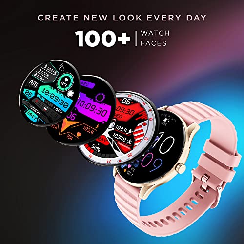 GIZMORE Gizfit Curve 3.54cm (1.39) AOD 500 NITS|360x360 HD Display Bluetooth Calling Smartwatch (Pink) - Image 7