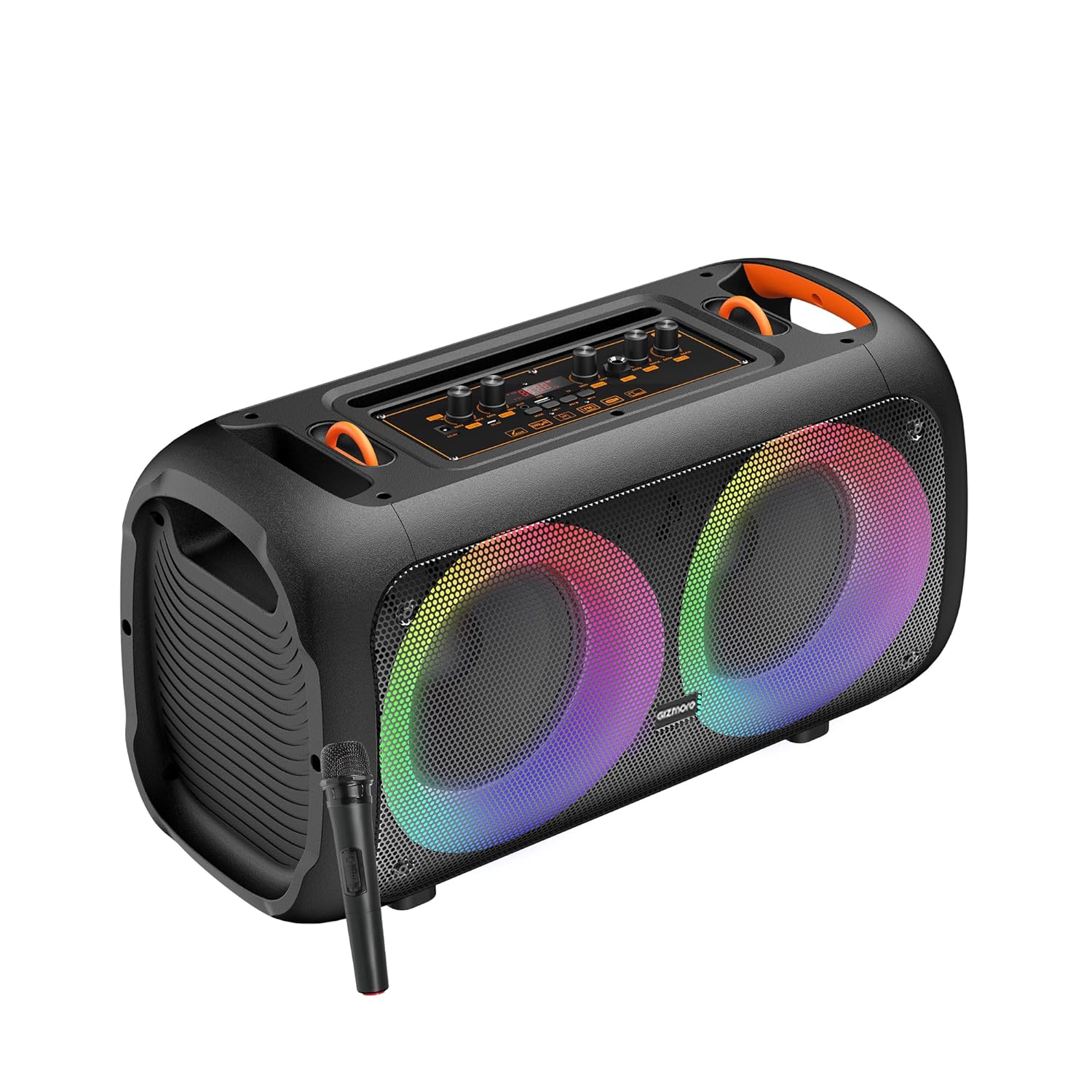 GIZMORE Trolley Speaker T3000 Drumm 60 W Bluetooth Portable Party Speaker Up to 4 hrs Playtime with Digital LED Display, RGB Lights, Multi Connectivity USB, FM, AUX, SD Card and Wireless MIC