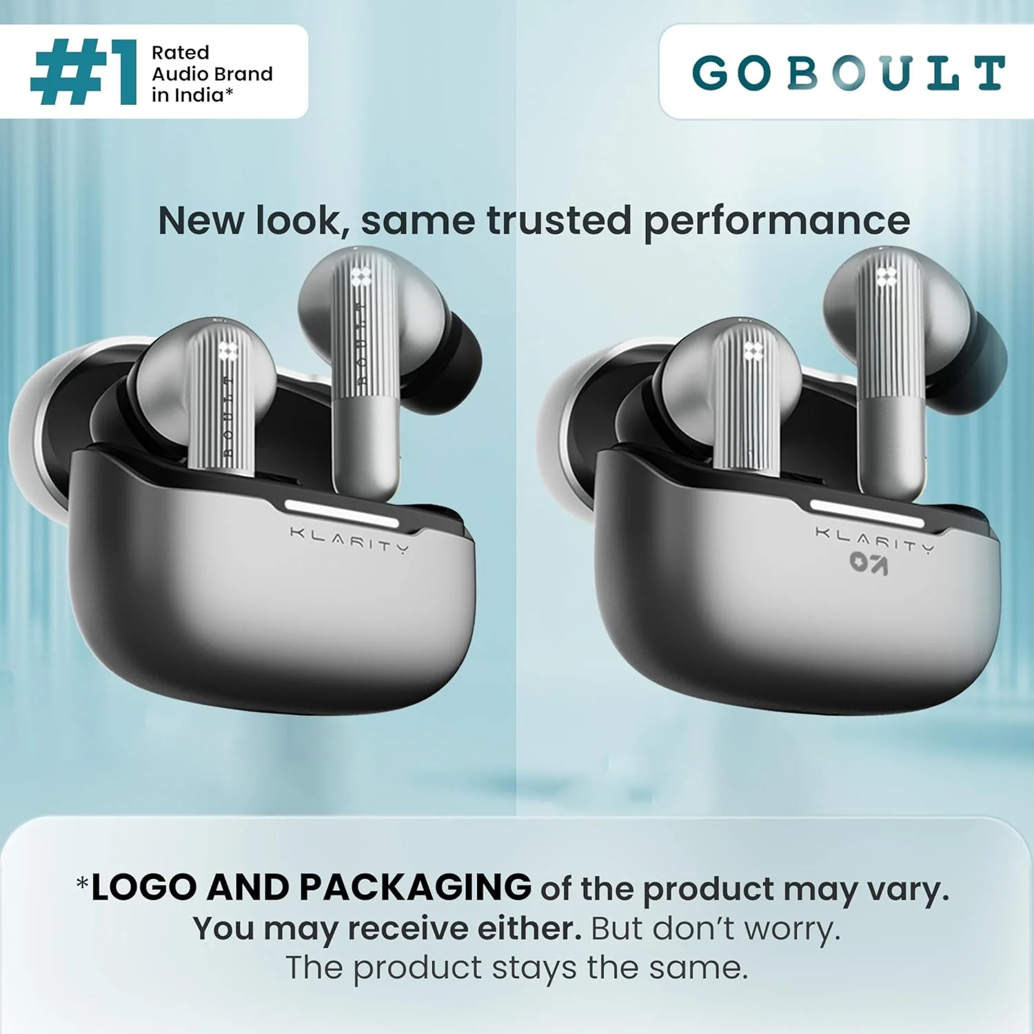 GOBOULT Klarity 3 6-Mic Hybrid ANC (Upto 50dB) in Ear Earbuds, Spatial Audio, Dual Device Pairing, 50H Playtime, Wind Noise Reduction 6 Mic Calling, Type-C Fast Charging, 13mm Bass Driver TWS (Silver) - Image 2