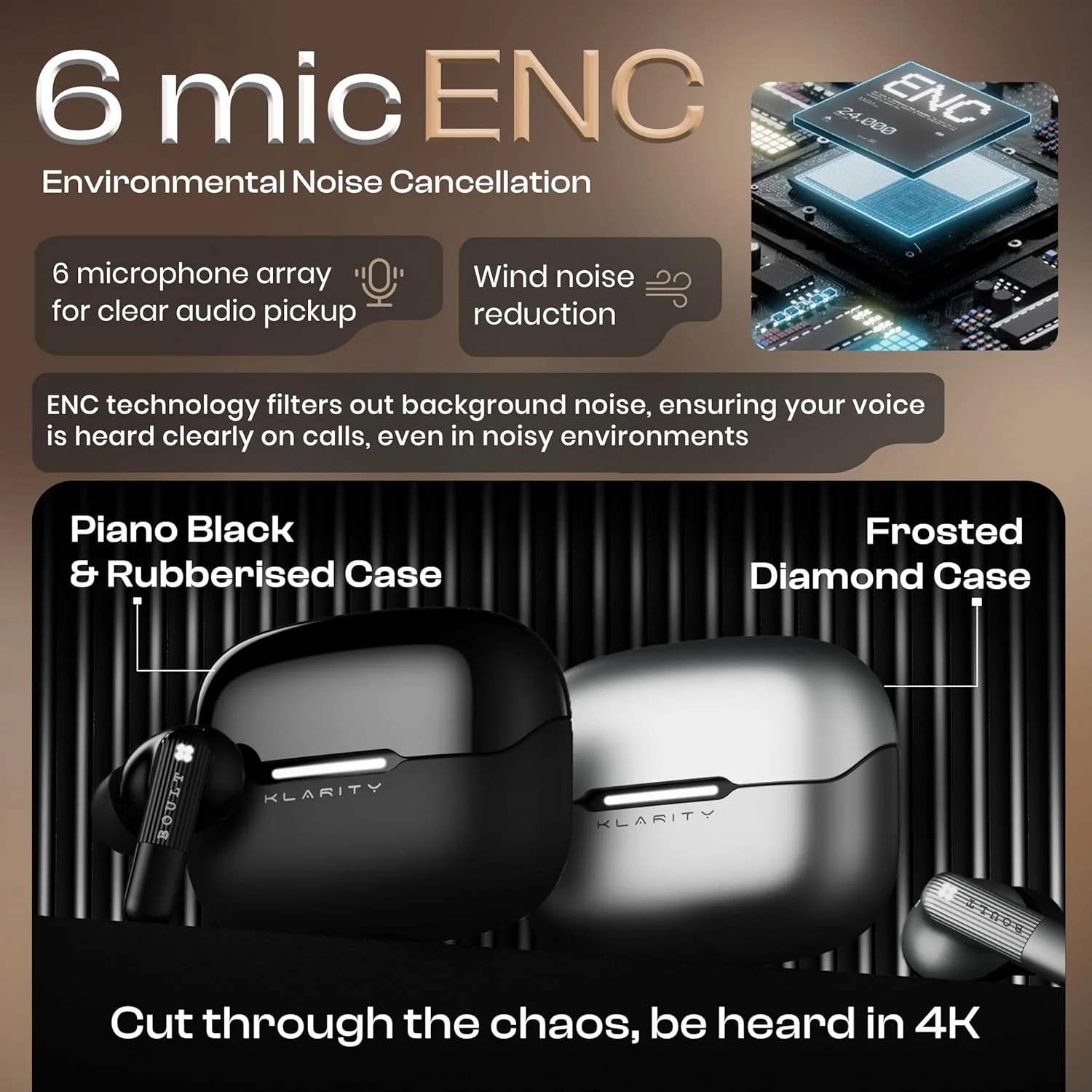 GOBOULT Klarity 3 6-Mic Hybrid ANC (Upto 50dB) in Ear Earbuds, Spatial Audio, Dual Device Pairing, 50H Playtime, Wind Noise Reduction 6 Mic Calling, Type-C Fast Charging, 13mm Bass Driver TWS (Silver) - Image 8