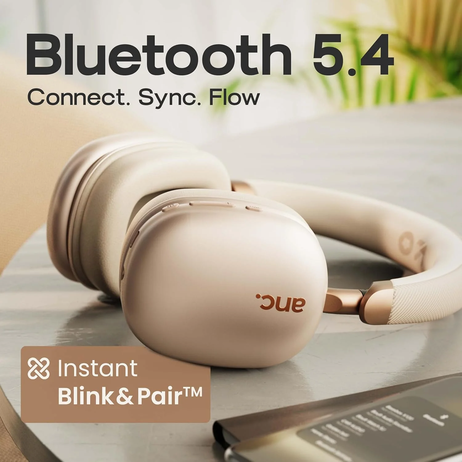 GOBOULT Newly Launched Fluid X Pro ANC Headphones BT Wireless 70H Playtime, 40mm Bass Driver, Active Noise Cancellation, Type-C Fast Charging, ANC Headphones Wireless (Raven Black) - Image 14